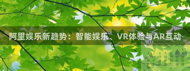 星辉平台体育2：阿里娱乐新趋势：智能娱乐、VR体验与AR互动