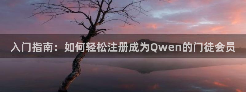 星辉平台体育代理申请流程：入门指南：如何轻松注册成为Qwen的门徒会员
