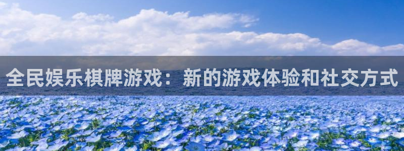 星辉平台登录网：全民娱乐棋牌游戏：新的游戏体验和社交方式